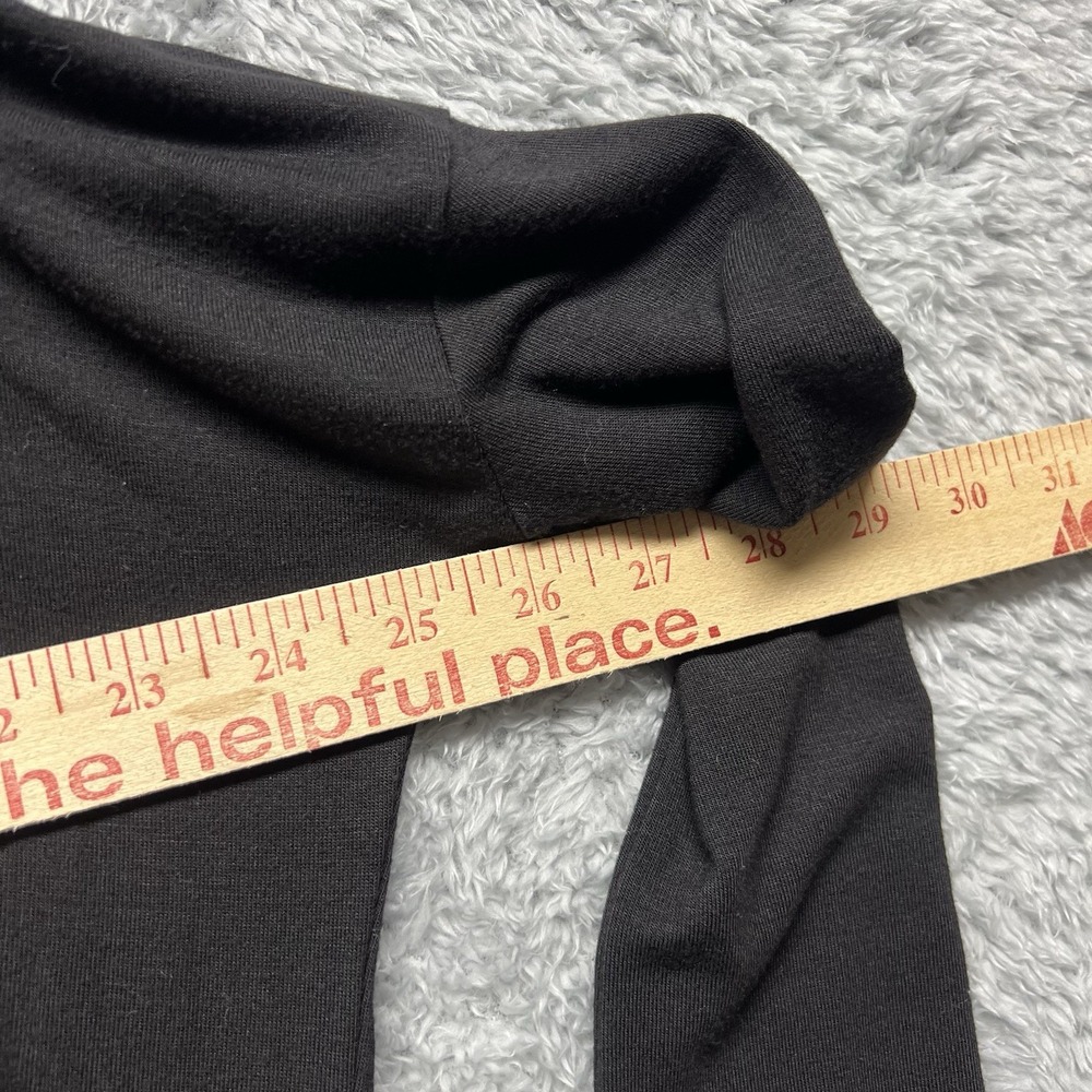 Athleta Cloudlight Top Womens XXS Black Asymetrical Long Sleeve Relaxed Drapey - Picture 6 of 8